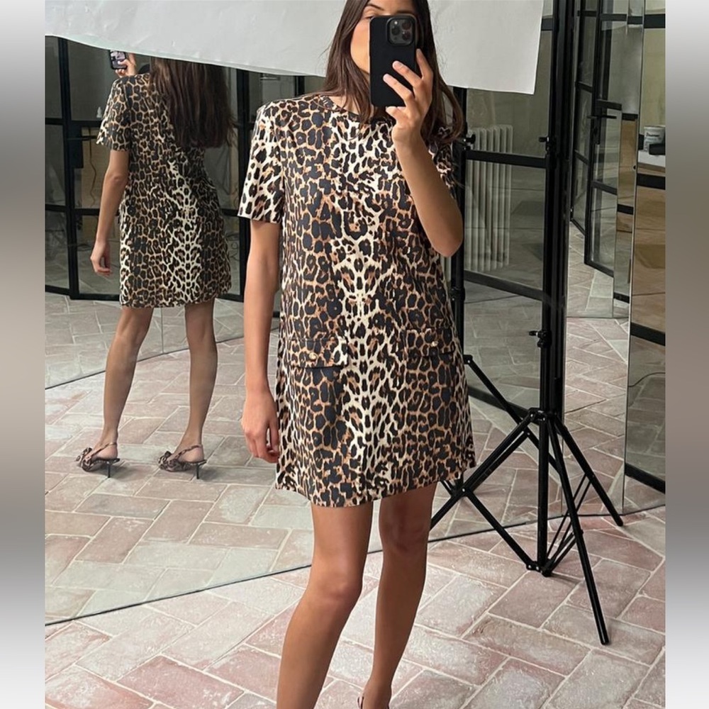 Leopard Print Short Dress - Picture 3 of 6